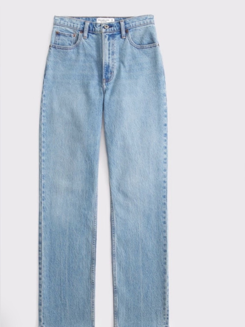 Abercrombie & Fitch The 90s Straight Ultra High Rise light blue
